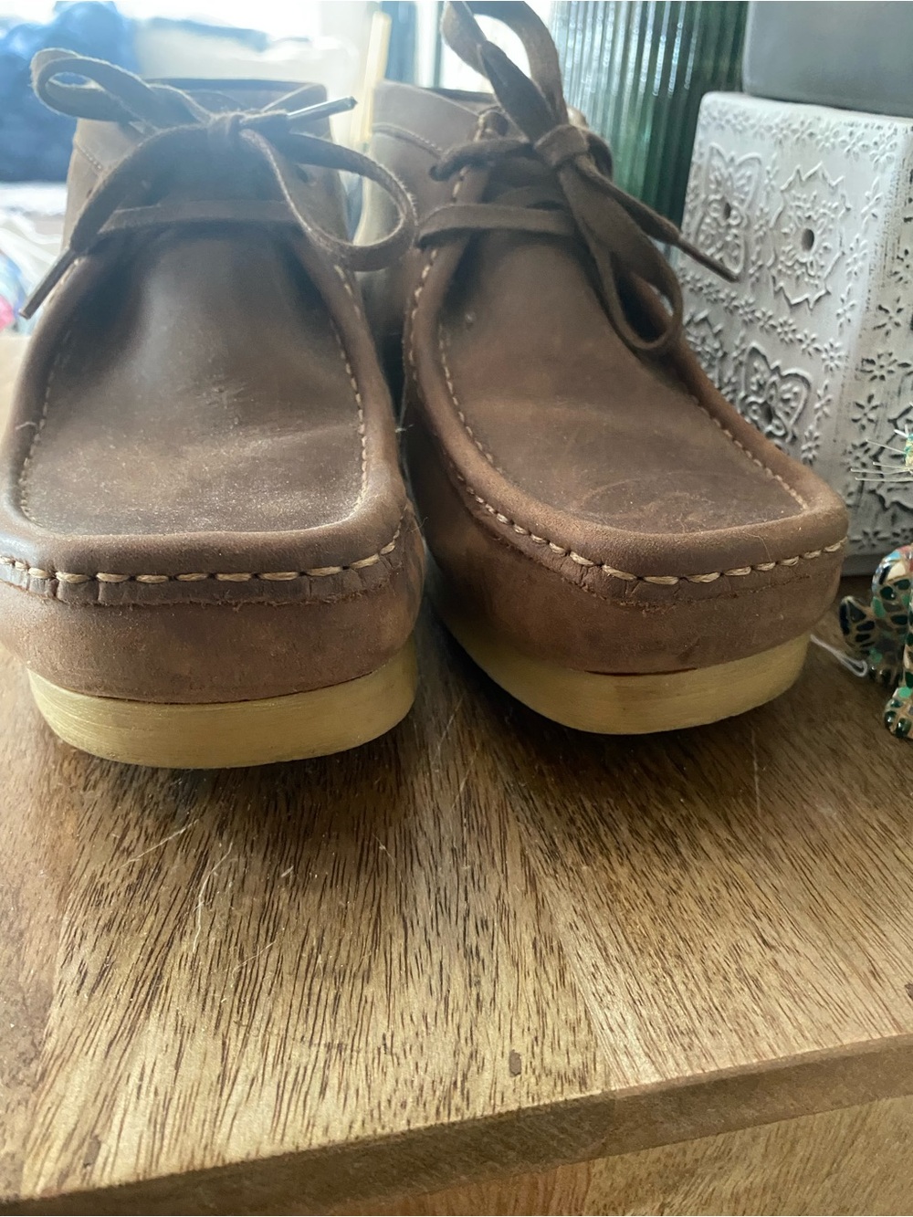 Clarks Stinson Hi Beeswax Leather Wallabee Chukka Boots Men’s 8.5M Crepe Sole - Picture 8 of 15
